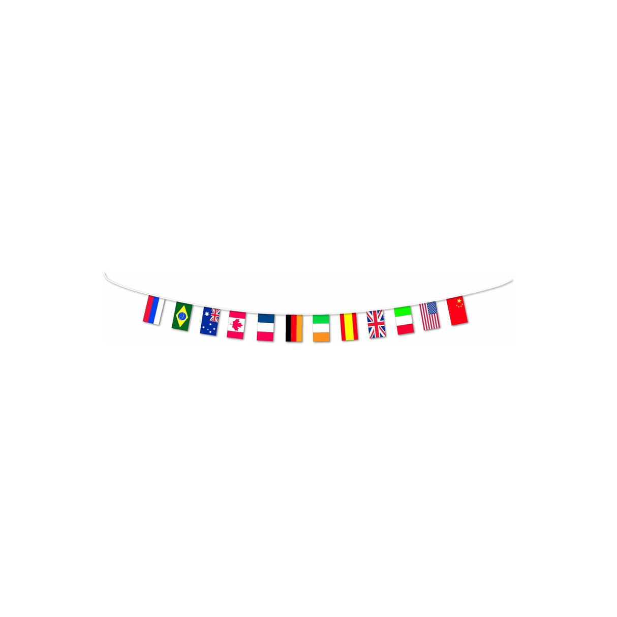 5m Fabric Flag Bunting 12 Countries 5mx21cm