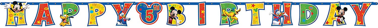 Disney Mickey Mouse Clubhouse Happy Birthday Letter Banner Kit 1.6m