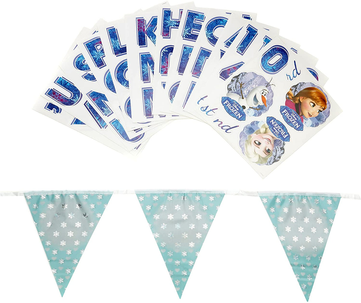 Disney Frozen Holographic Pennant Birthday Banner Theme