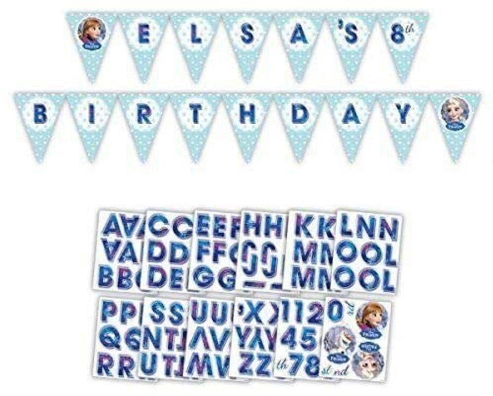 Disney Frozen Holographic Pennant Birthday Banner Theme