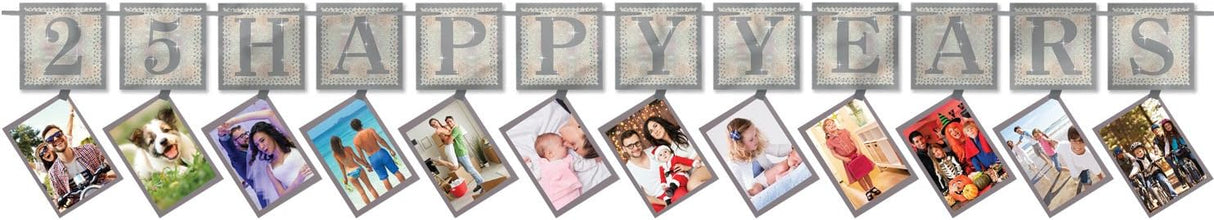 Silver Anniversary Photo Garland