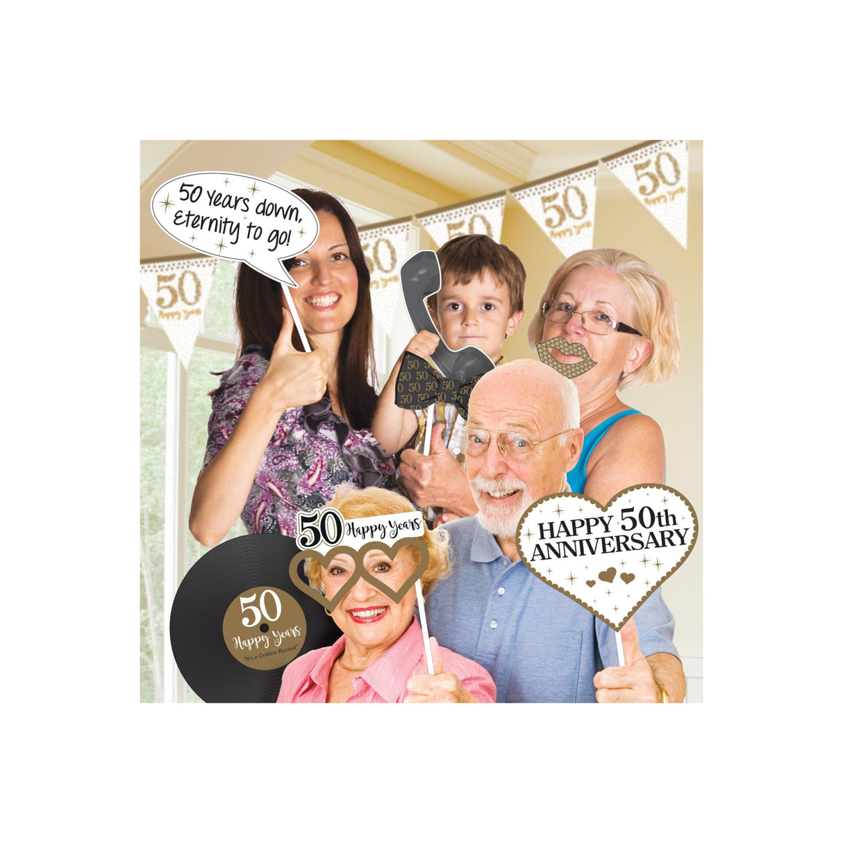 Golden Anniversary Photo Prop Kit