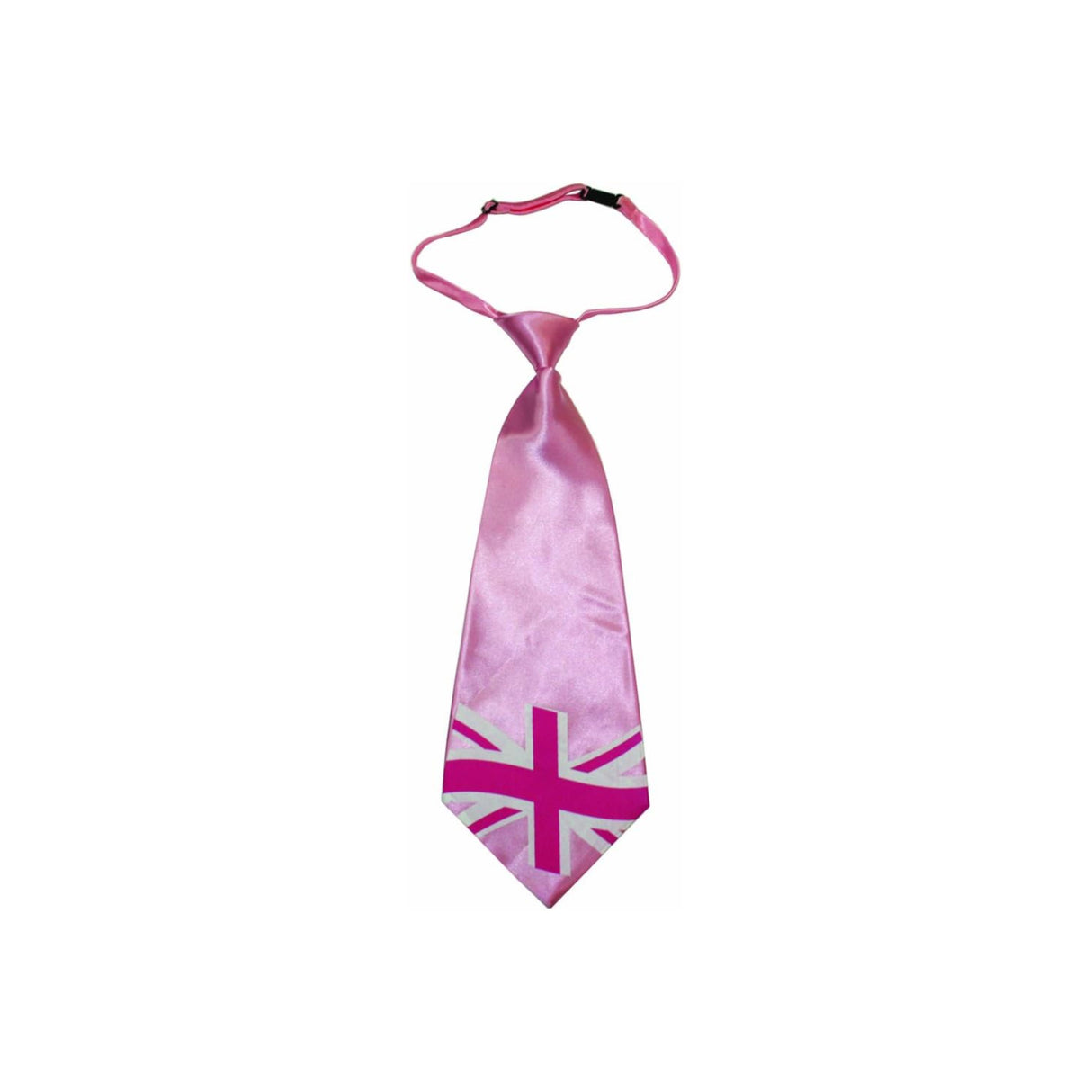 Union Jack Jumbo Tie Pink Adult Size