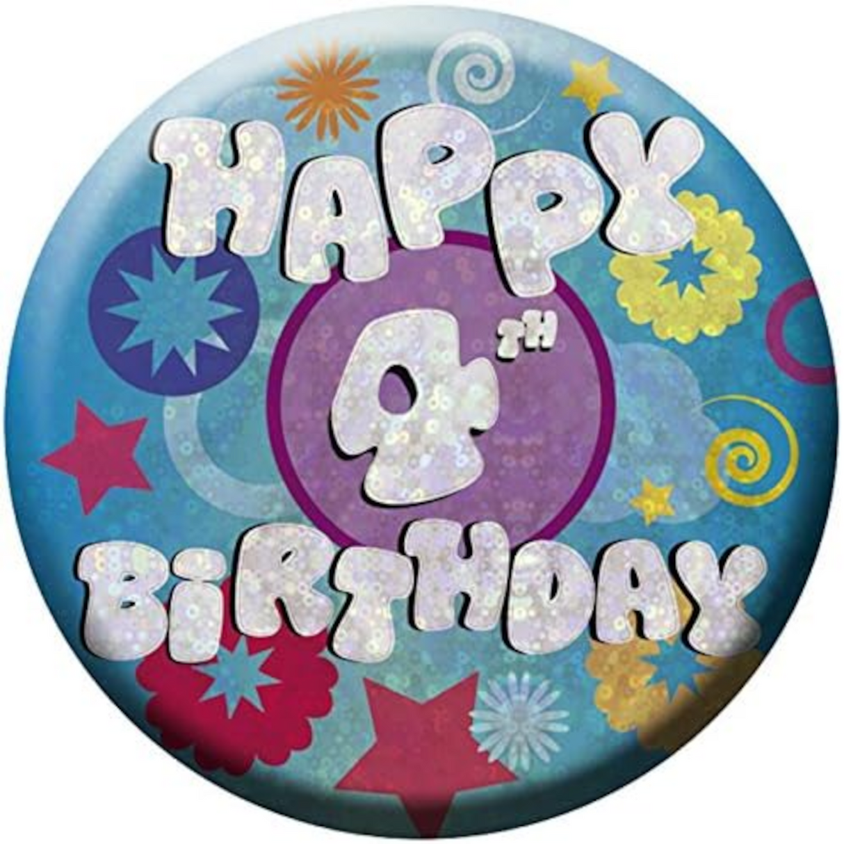 Happy 4th Birthday Badge