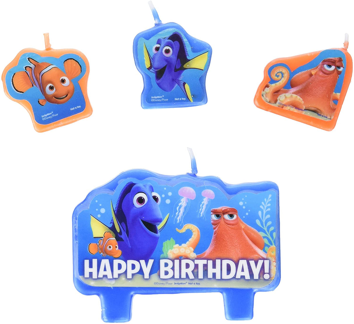Disney Pixar Finding Dory 4 Birthday Candles Set