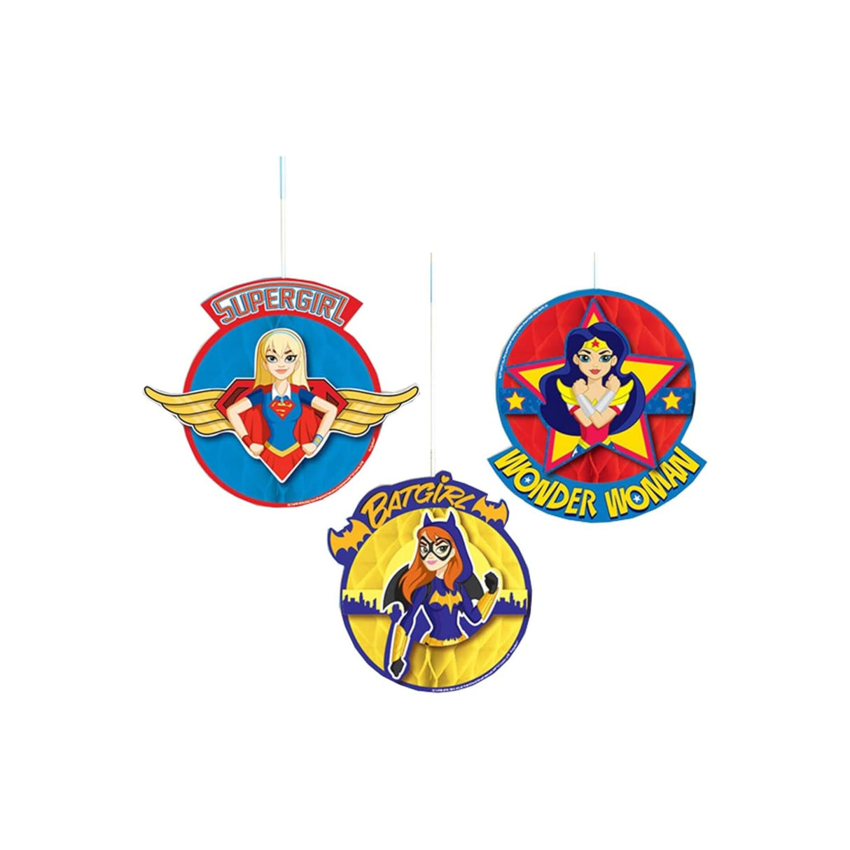 DC Comics Super Hero Girls Hanging Honeycomb Decoration