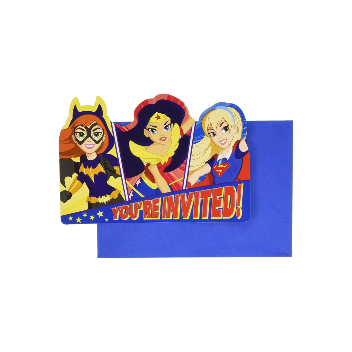 DC Comics Super Hero Girls Invitation With Envelope