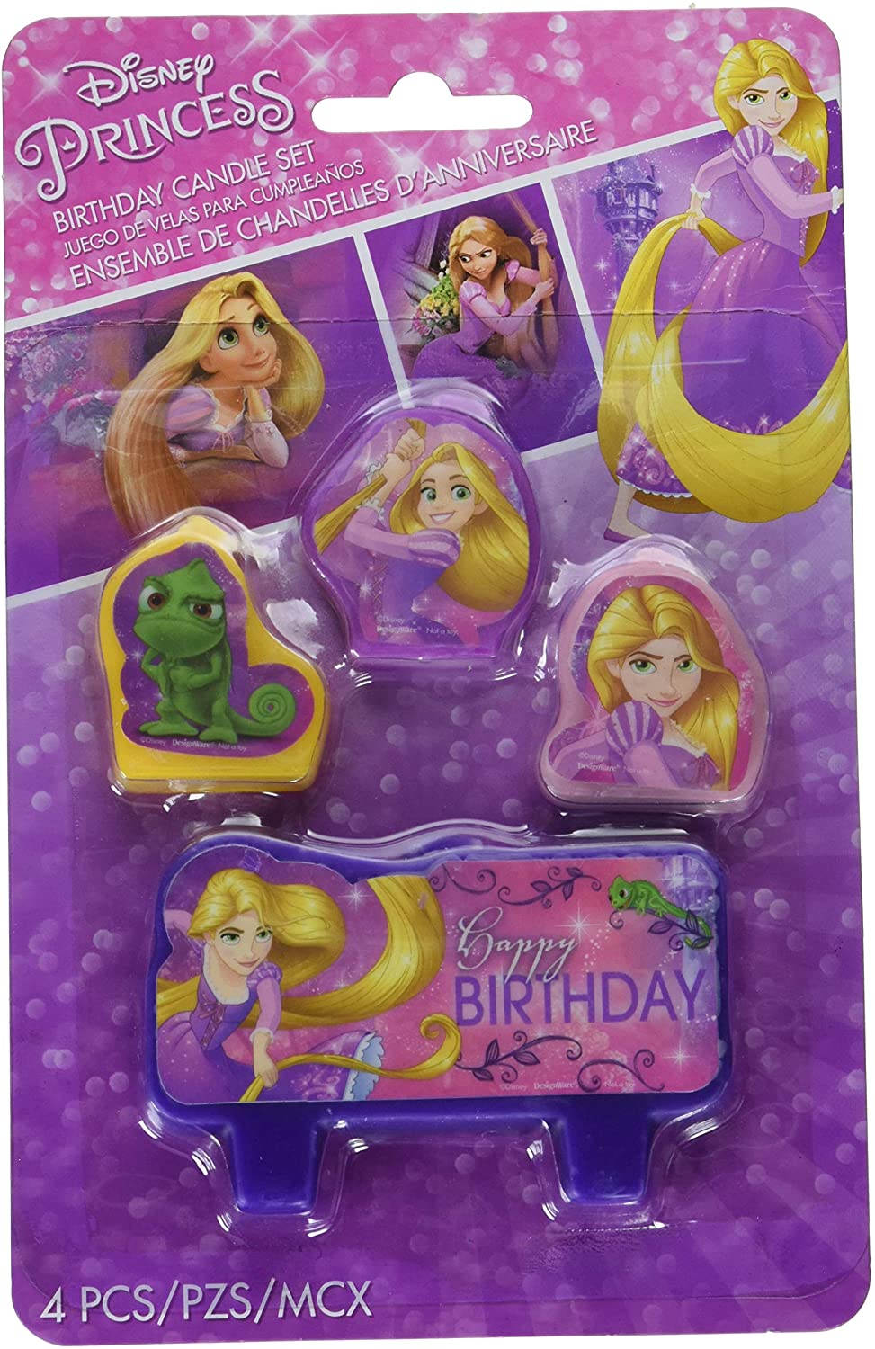 Disney Princess Rapunzel Tangled 4 Birthday Candles Set