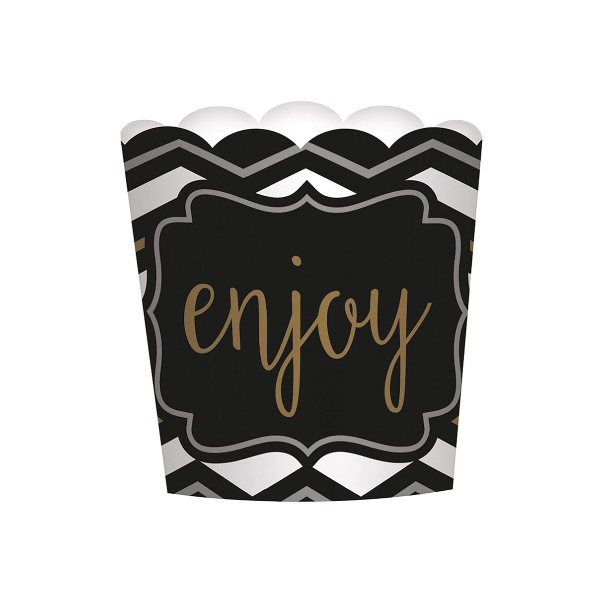 Chevron Scalloped Paper Cups