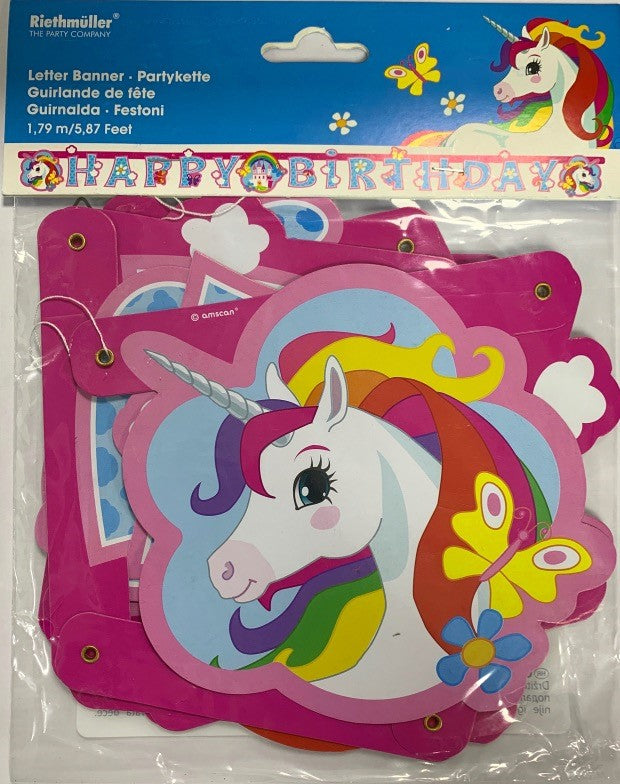 Unicorn Letter Banner 1.79m