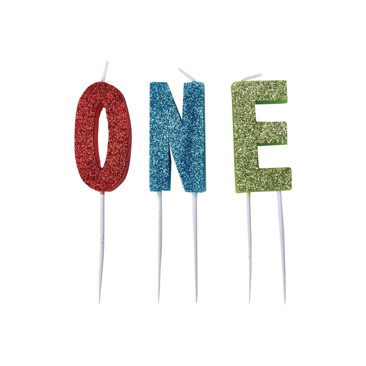 ONE Birthday Candles 3pcs