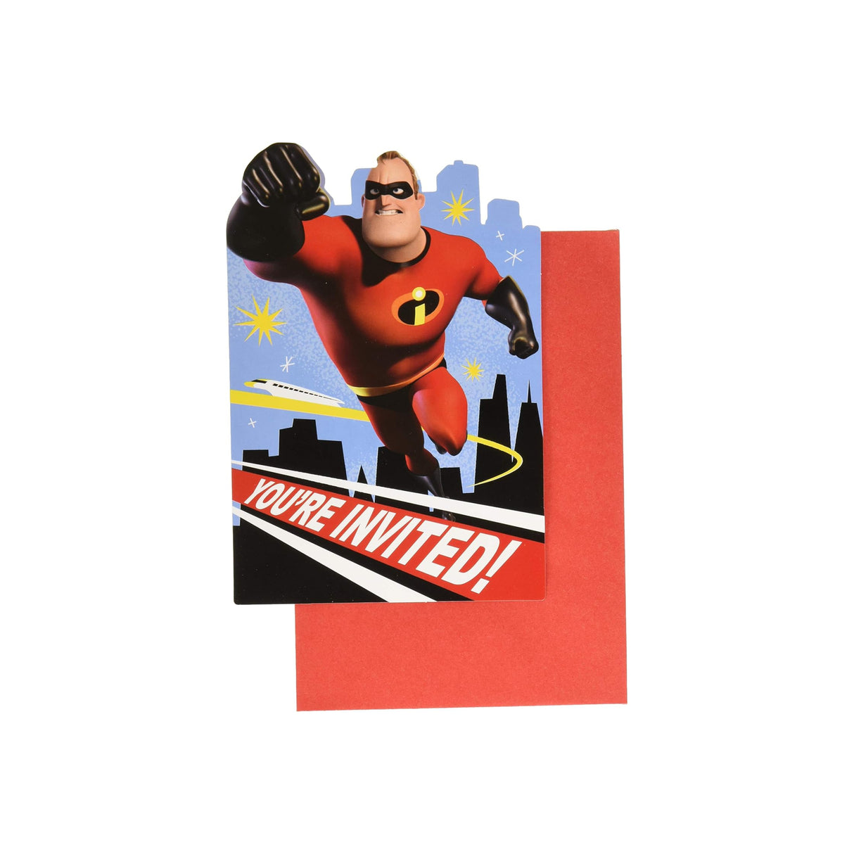 Disney Pixar Incredibles 2 8 Invitation Cards with Envelopes