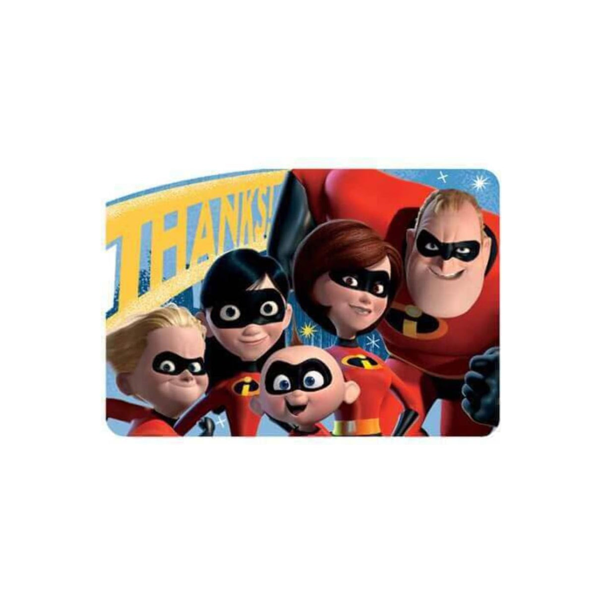 Disney Pixar Incredibles 2 Thank You Cards With Envelopes 8 Pack