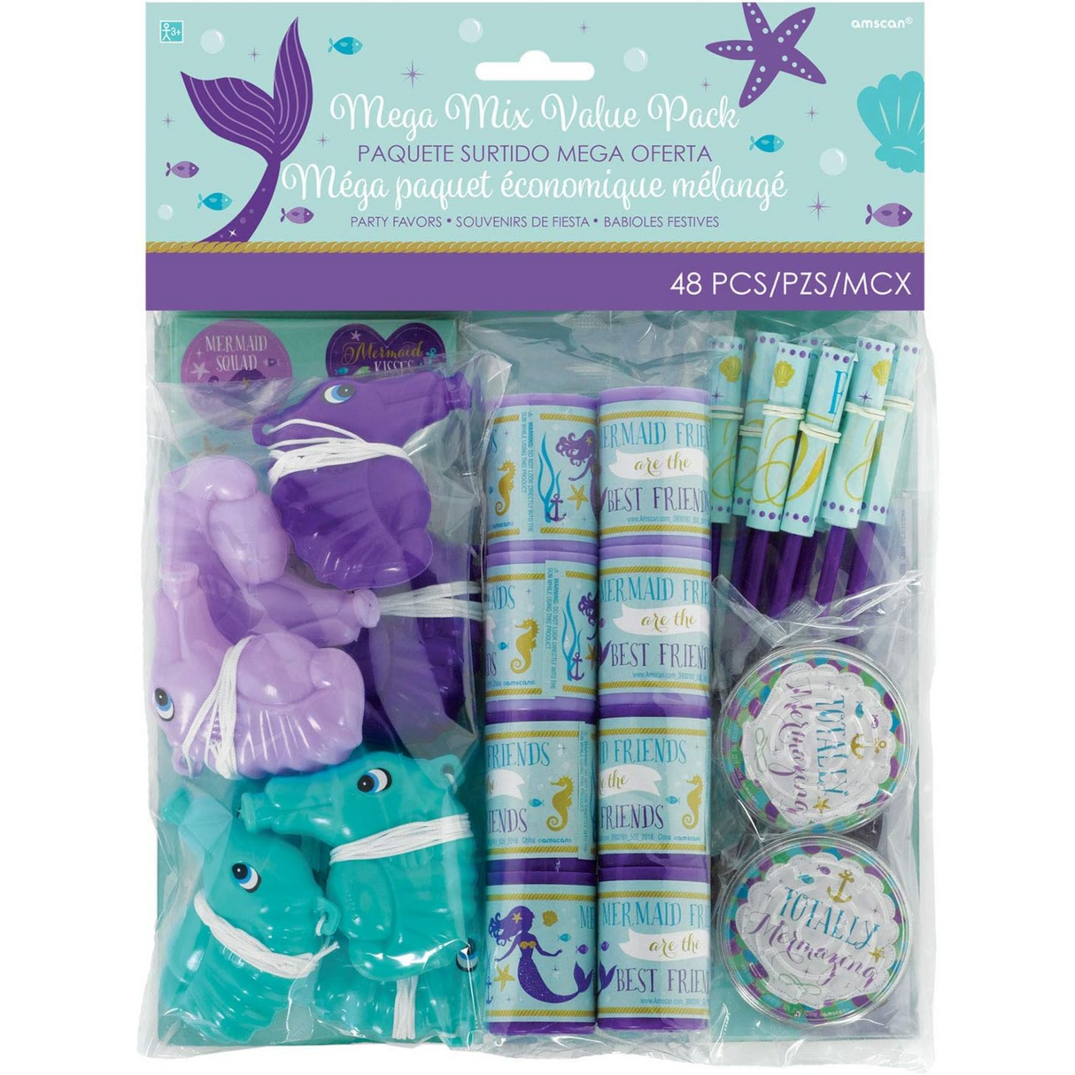 Mermaid Wishes Party Mega Value Favours Pack - 48 Pieces