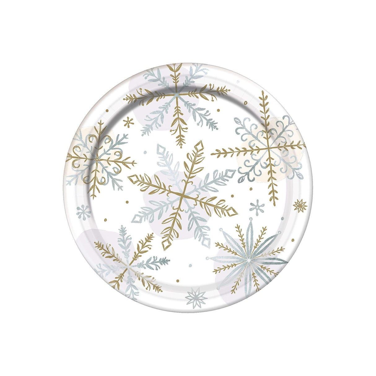 Shining Snow Round Paper Plate 8 Pack