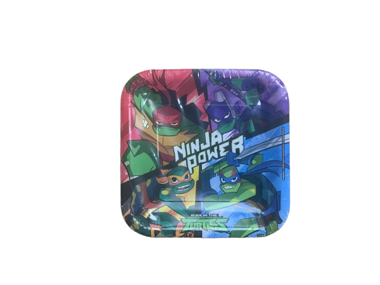 Rise of the TMNT Square Paper Plates 8 Pack