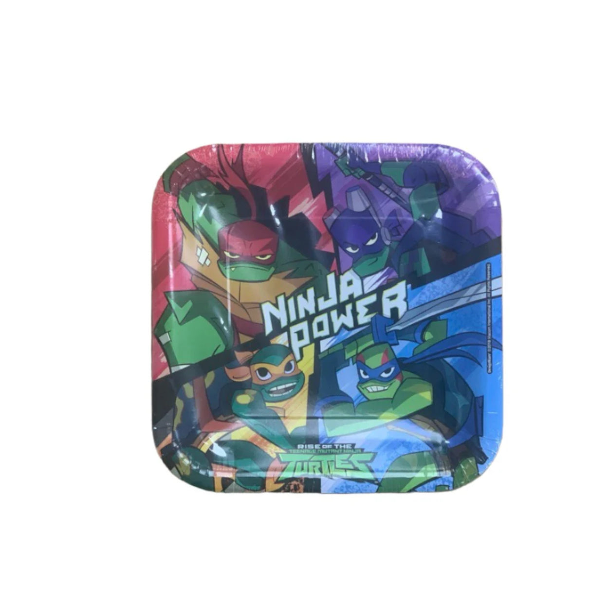 Rise of the TMNT Square Paper Plates 8 Pack