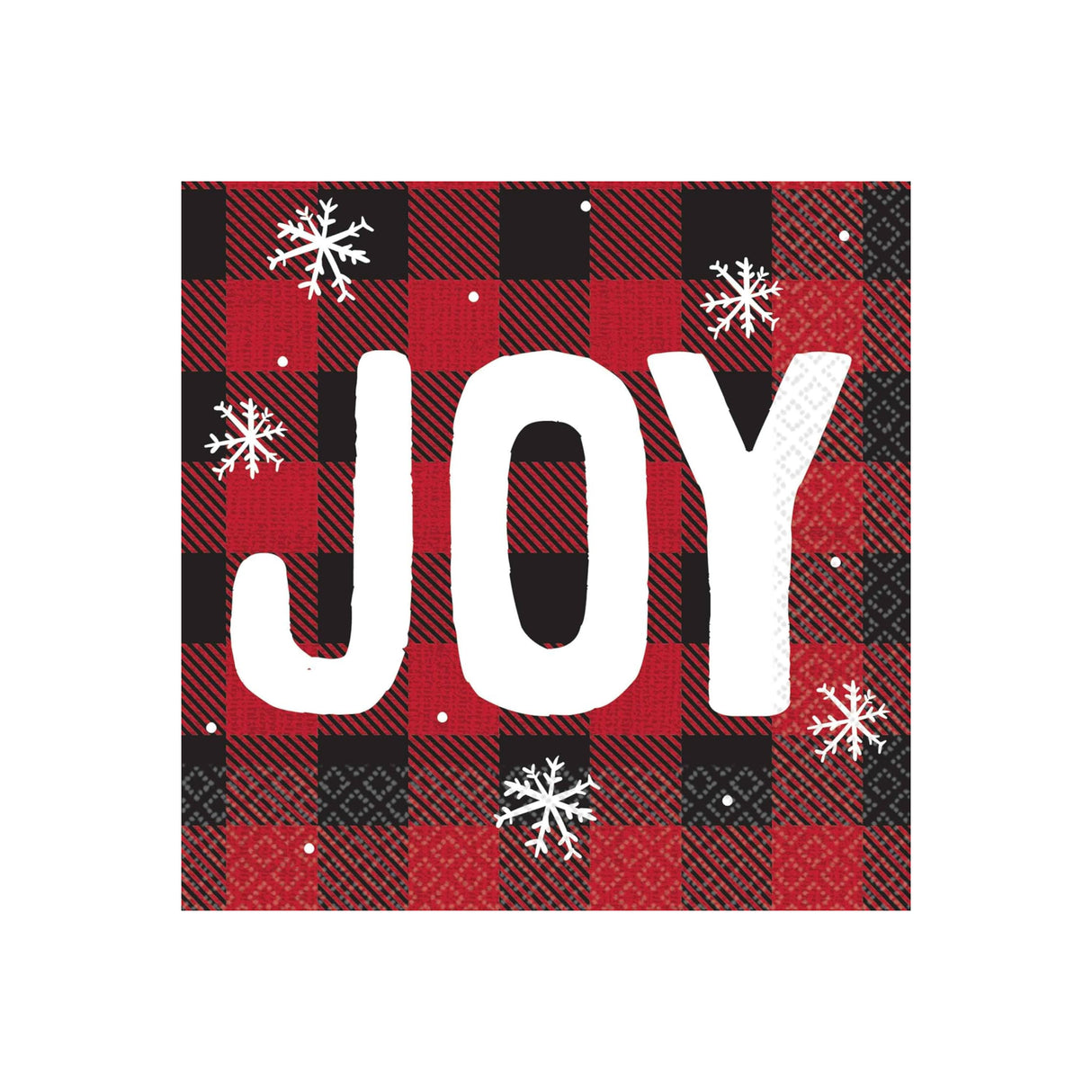 Joy Cozy Plaid Beverage 2ply Napkin 16 Pack