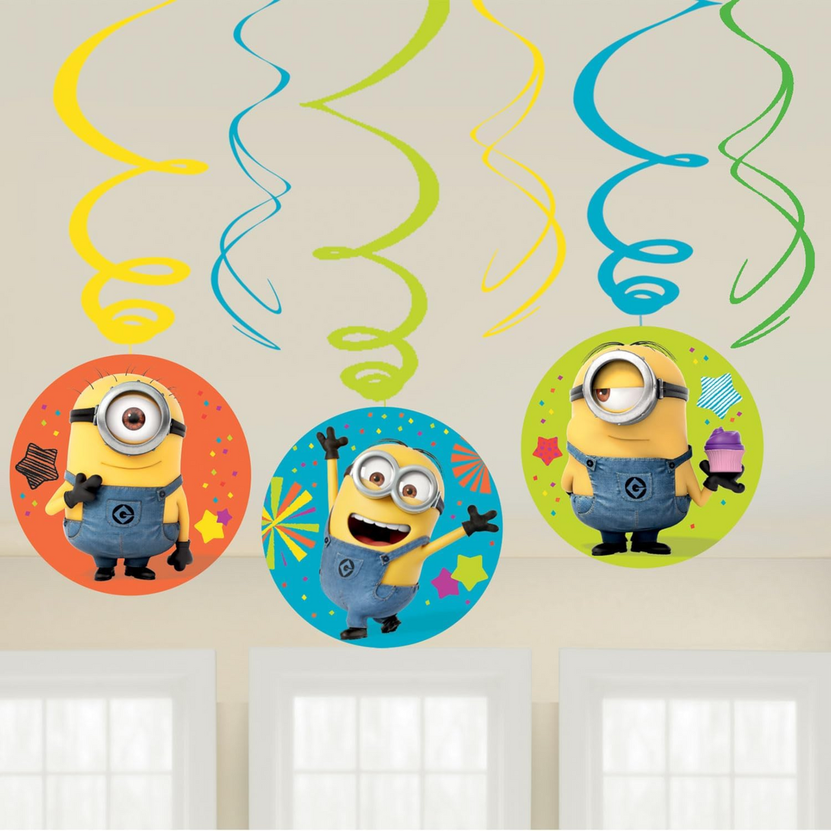 Despicable Swirl Decorations 6pcs