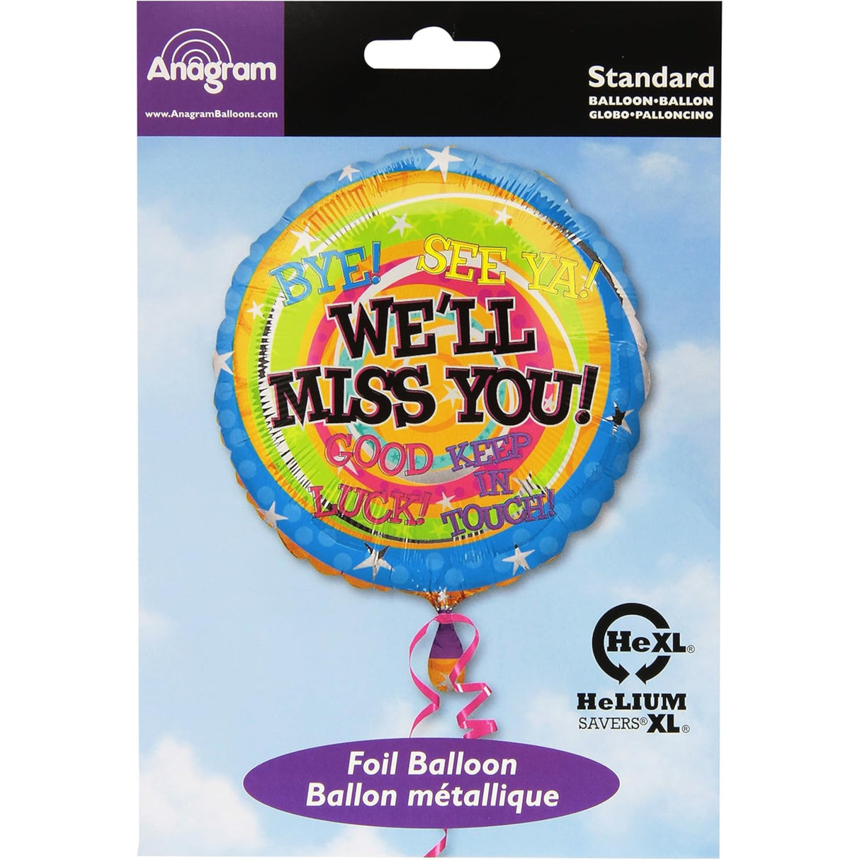 We'll Miss You Messages Farewell Foil Balloon