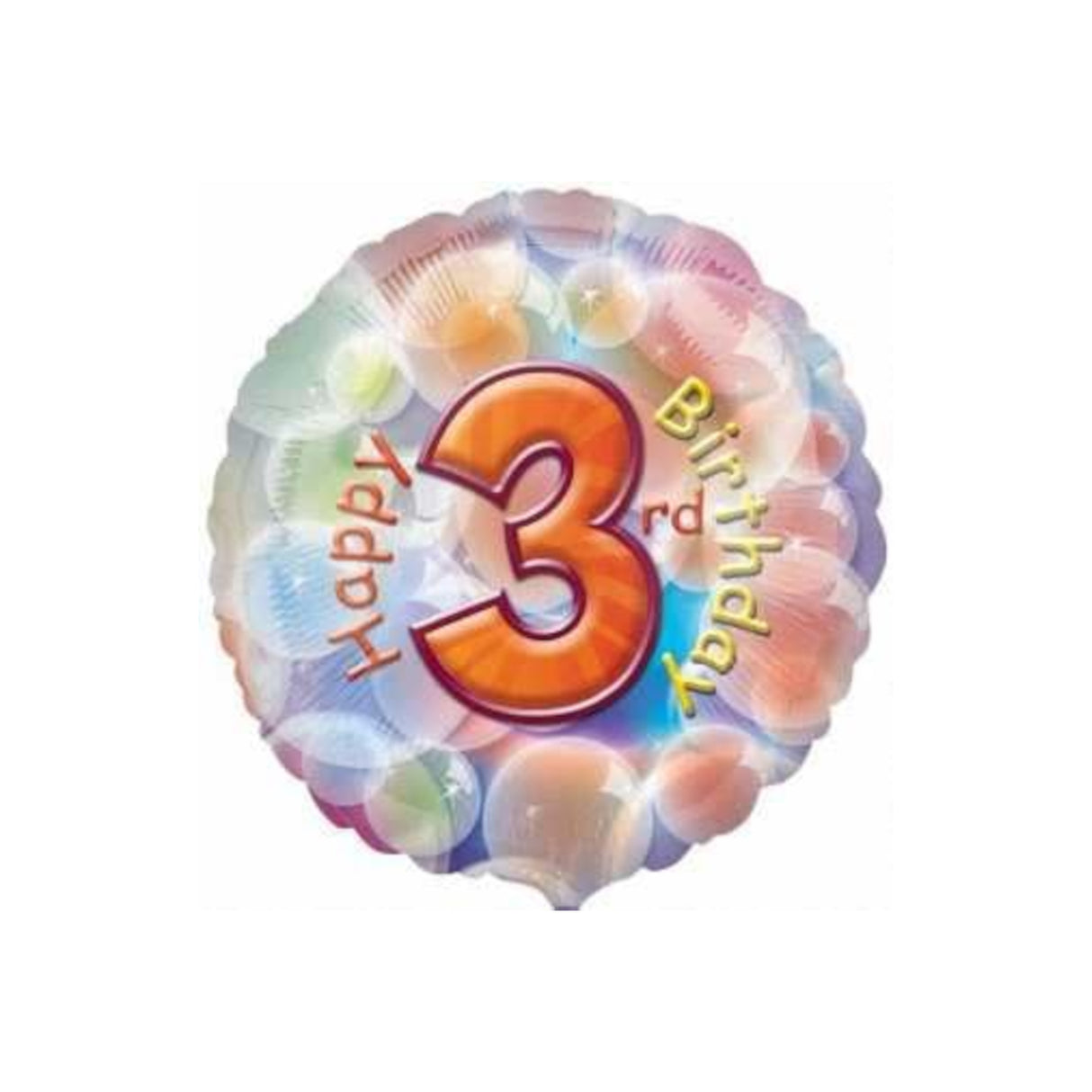 Happy 3rd Birthday Foil Balloon 17in 43cm