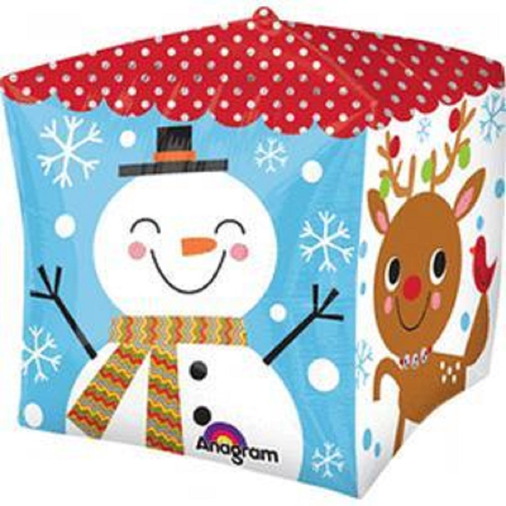 Christmas Cube Foil Balloon Party Decoration 15 inch