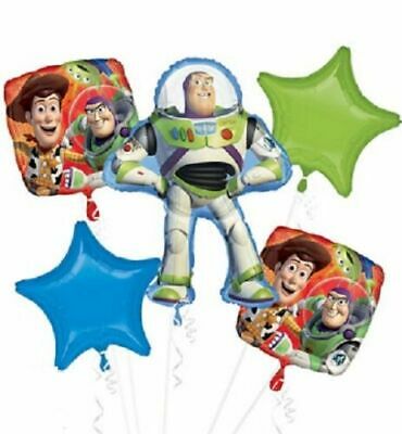Disney Pixar Toy Story Balloon Bouquet – 5 Pack (Woody, Buzz & More)