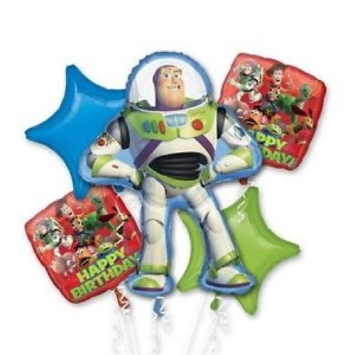 Disney Pixar Toy Story Balloon Bouquet – 5 Pack (Woody, Buzz & More)