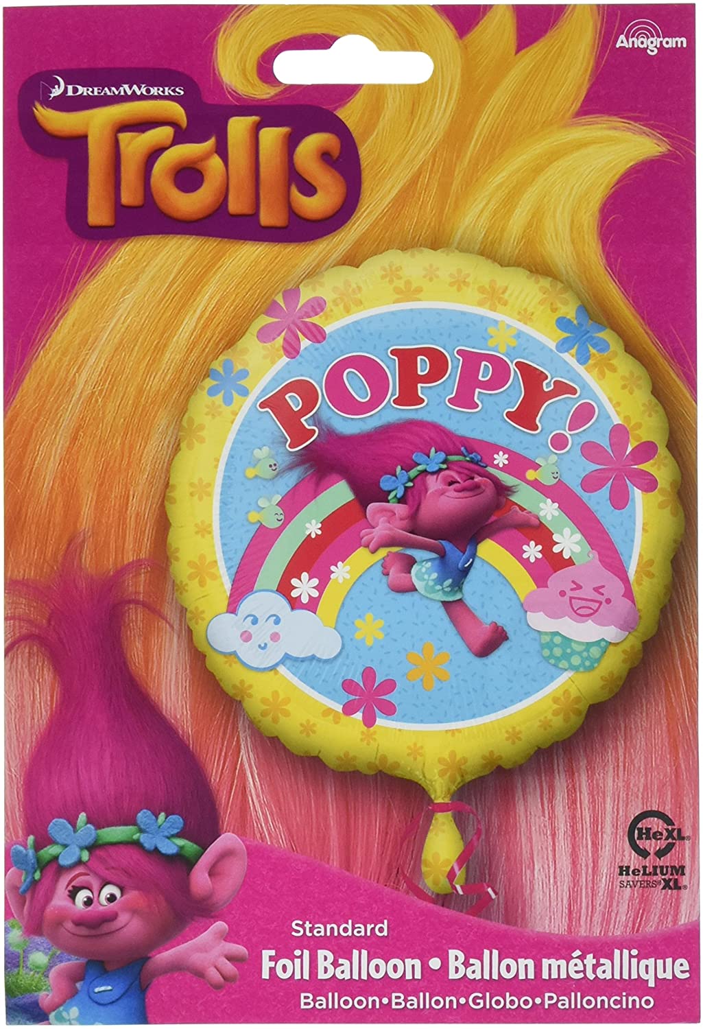 Trolls Poppy Standard Foil Balloon 17in (43cm)