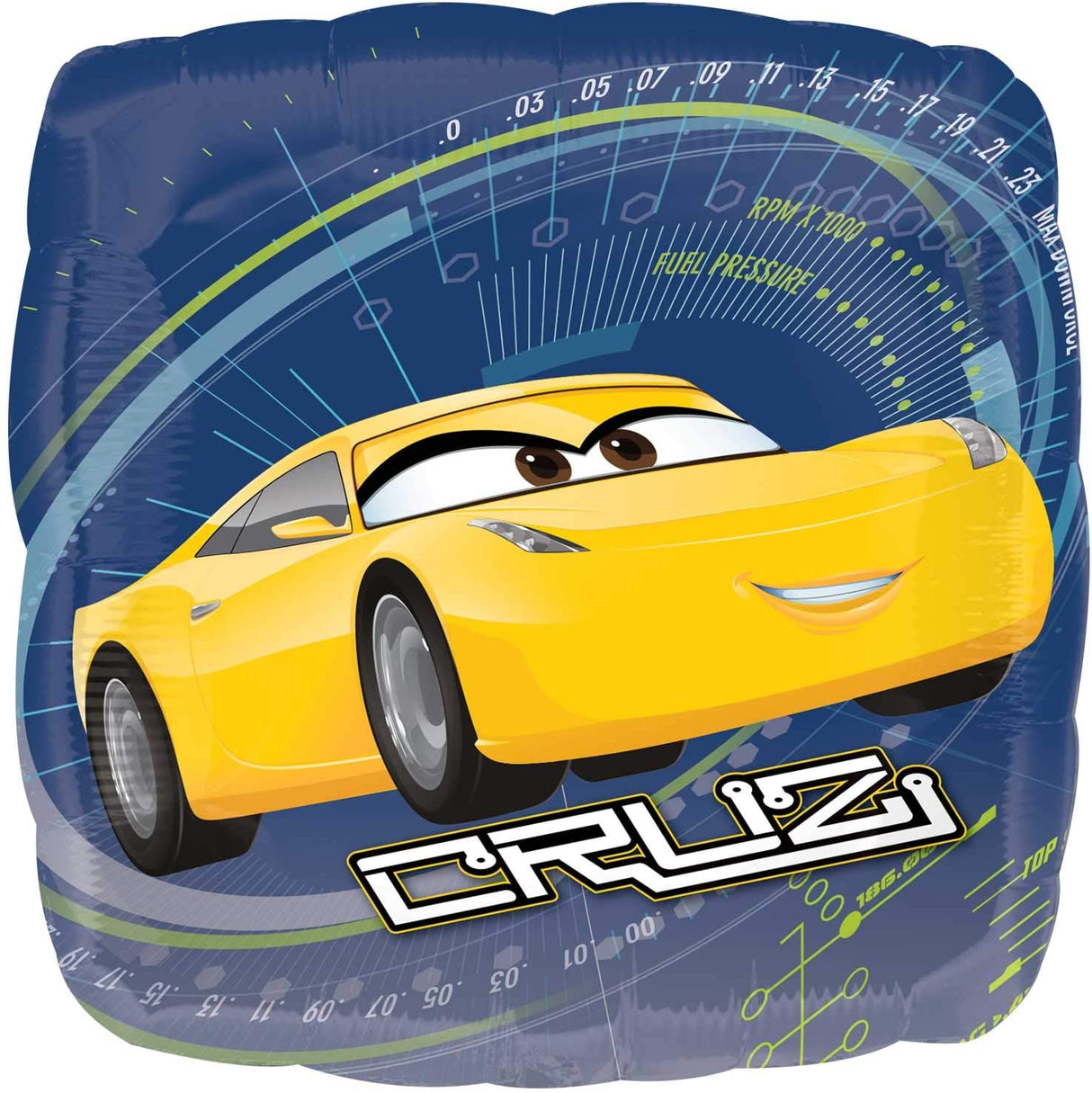 Disney Pixar Cars 3 Double-Sided Foil Balloon – 17in (43cm) – Jackson Storm & Cruz Ramirez