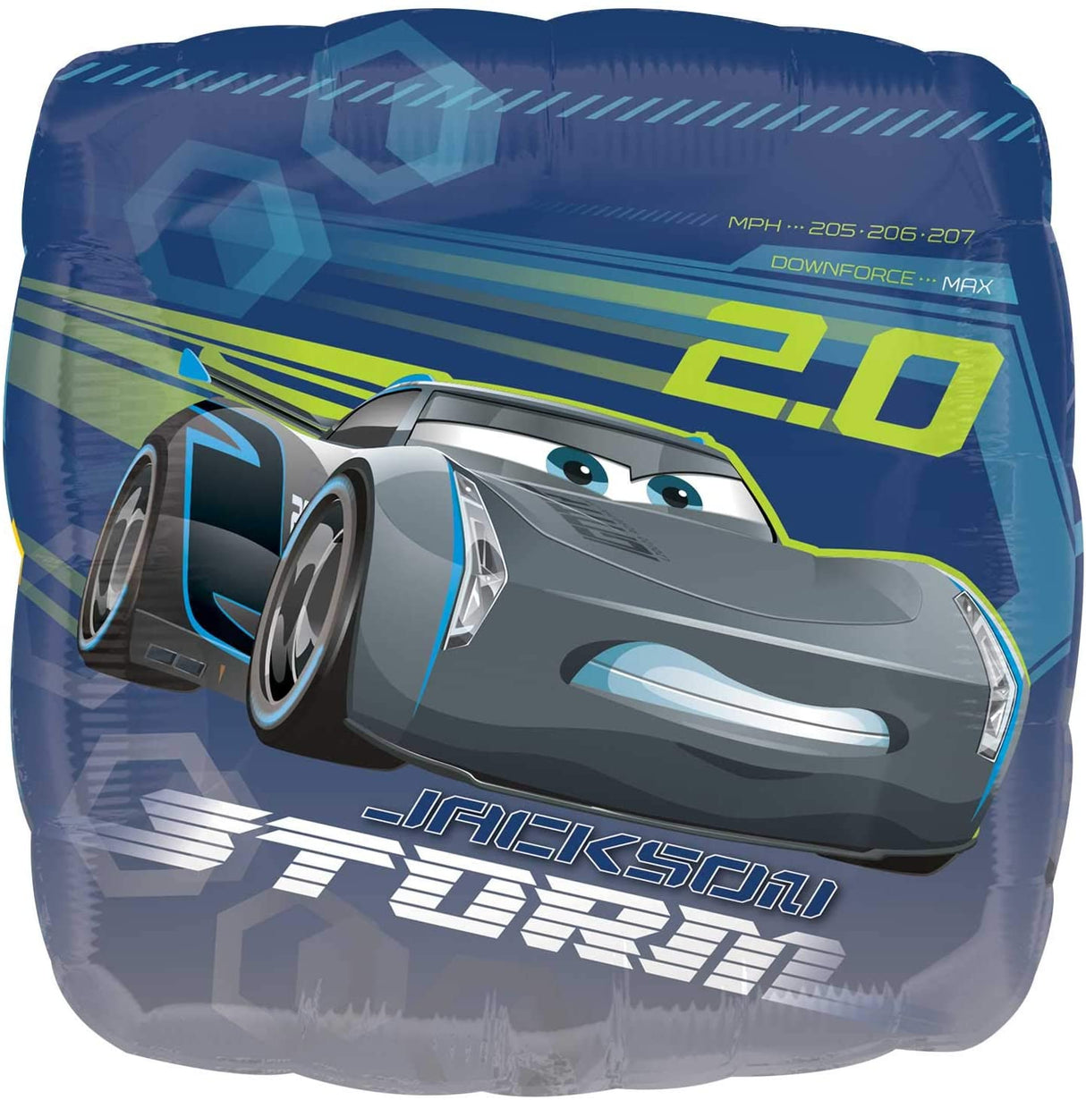 Disney Pixar Cars 3 Double-Sided Foil Balloon – 17in (43cm) – Jackson Storm & Cruz Ramirez