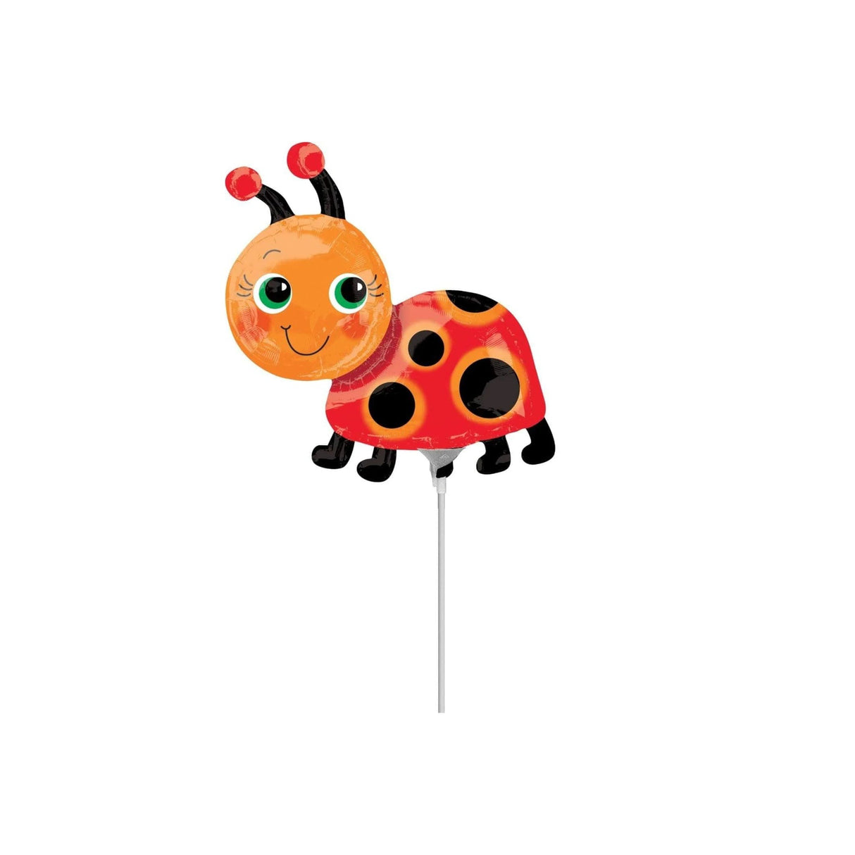 Miss Ladybug Shaped Mini Air Fill Foil Balloons 2 Pack