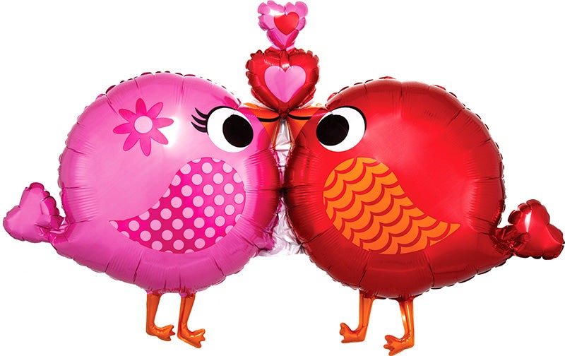 Love Birds Supershape Foil Balloon 38in (96cm)
