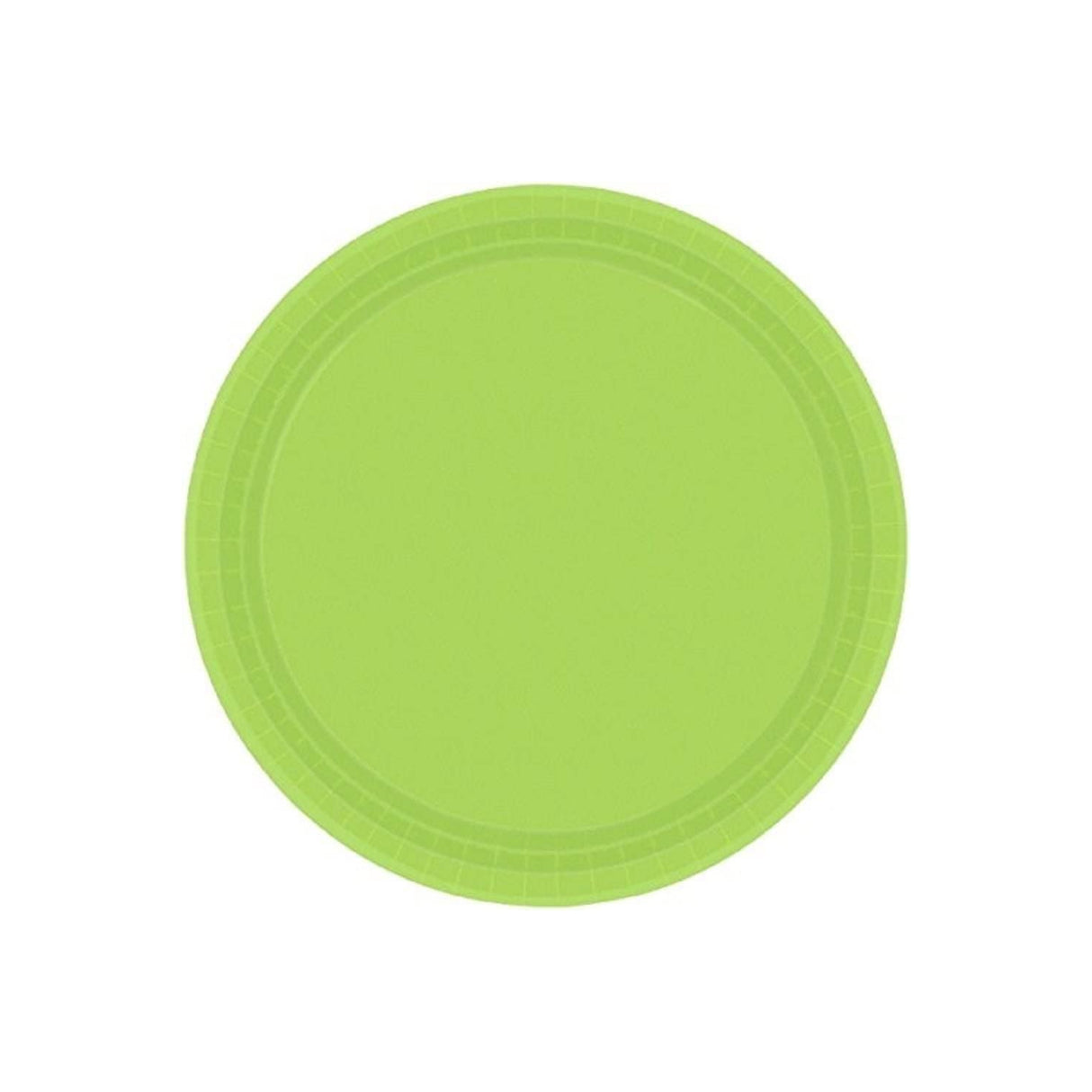 Round Paper Plates Kiwi Green 8 Pack