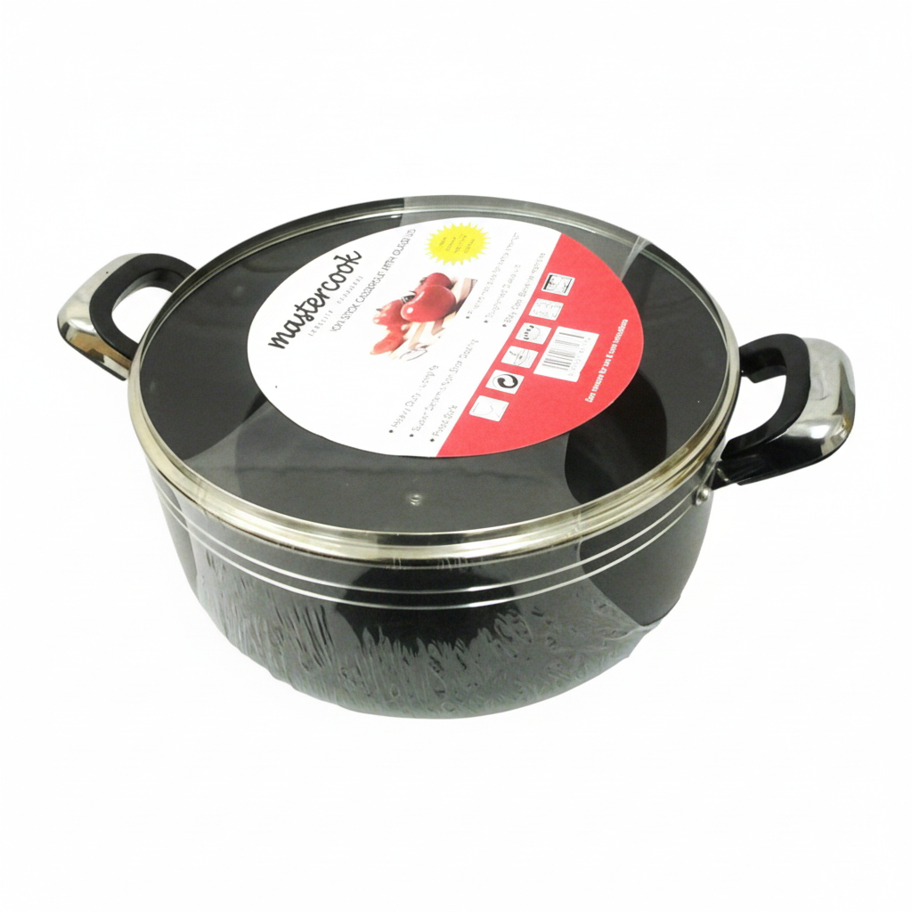 Mastercook 40cm Non-Stick Casserole with Glass Lid