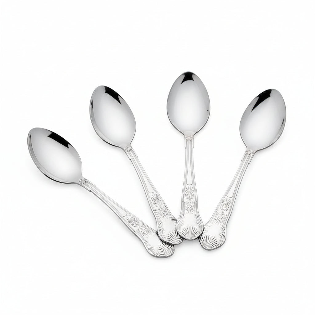 Kings Stainless Steel Dessert Spoon 4 Pieces Set