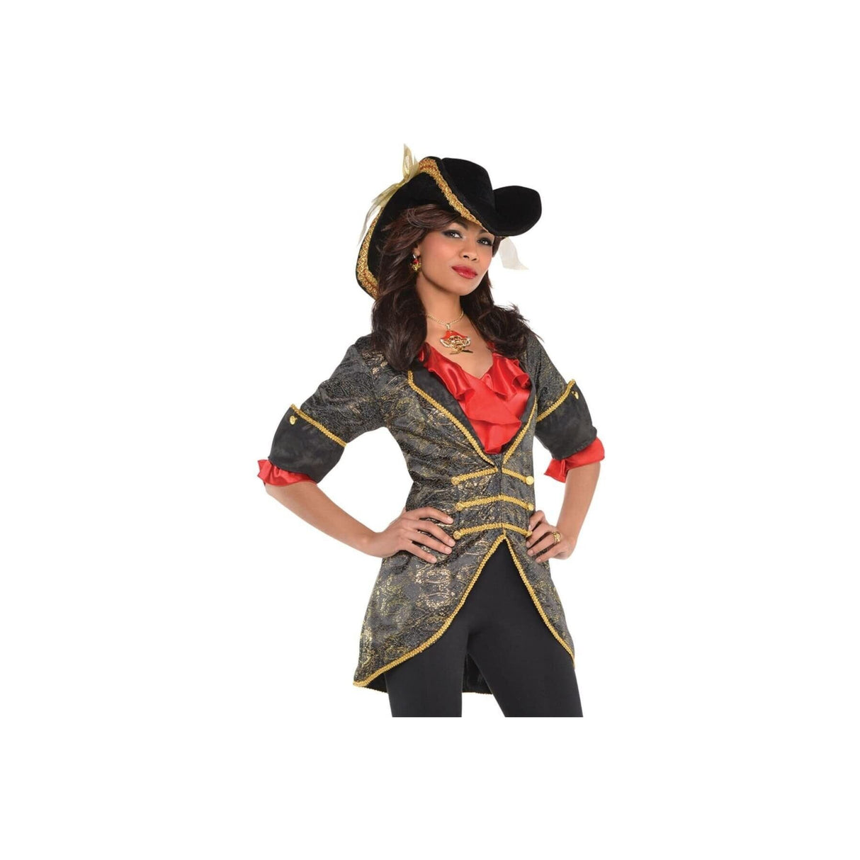 Pirate Jacket Black Womens Medium