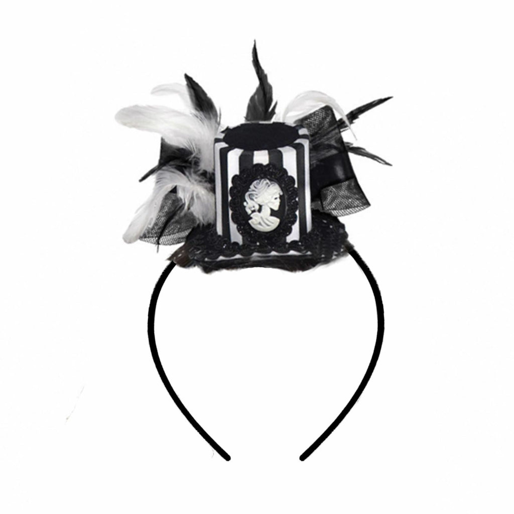 Black & Bone Skeletons Mini Top Hat