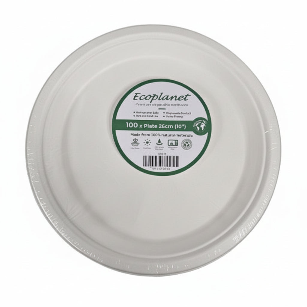 10" Disposable Round Plate 100 Pack