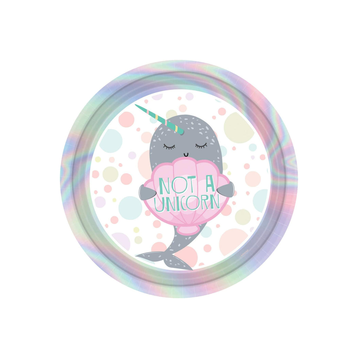 Narwhal Round Paper Plates 8 Pack