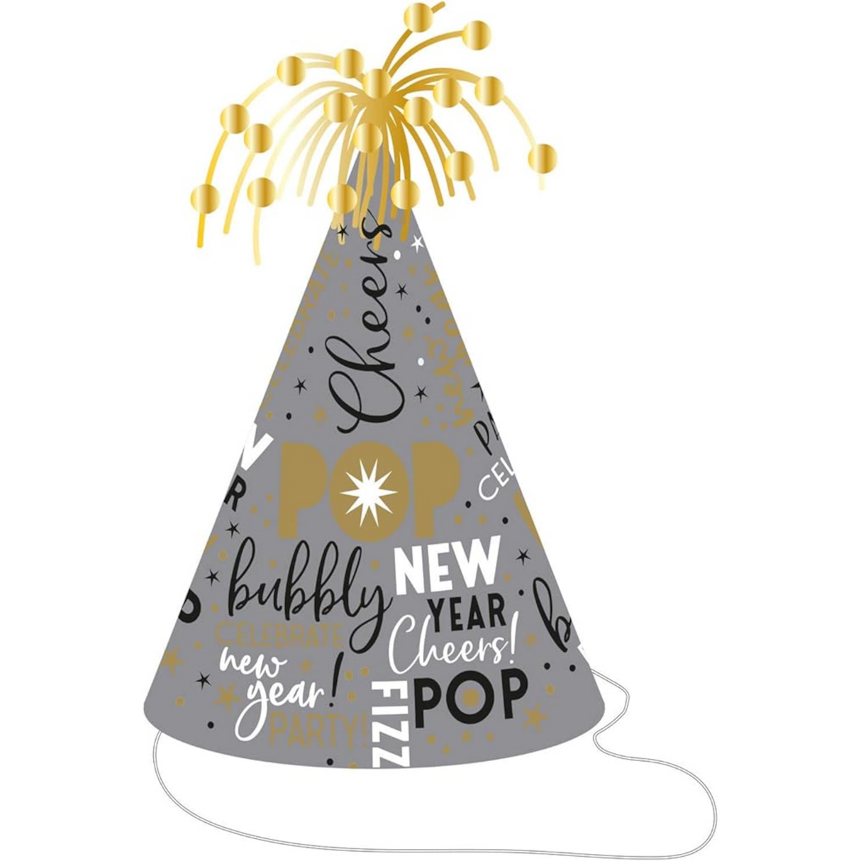 Happy New Year Party Cheers Hat 23cm