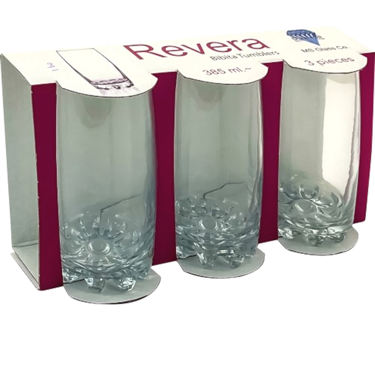 Revera Bibita 3 Piece Glass Set 385ml