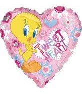 Tweety Tweet Heart Foil Balloon Blue/Pink
