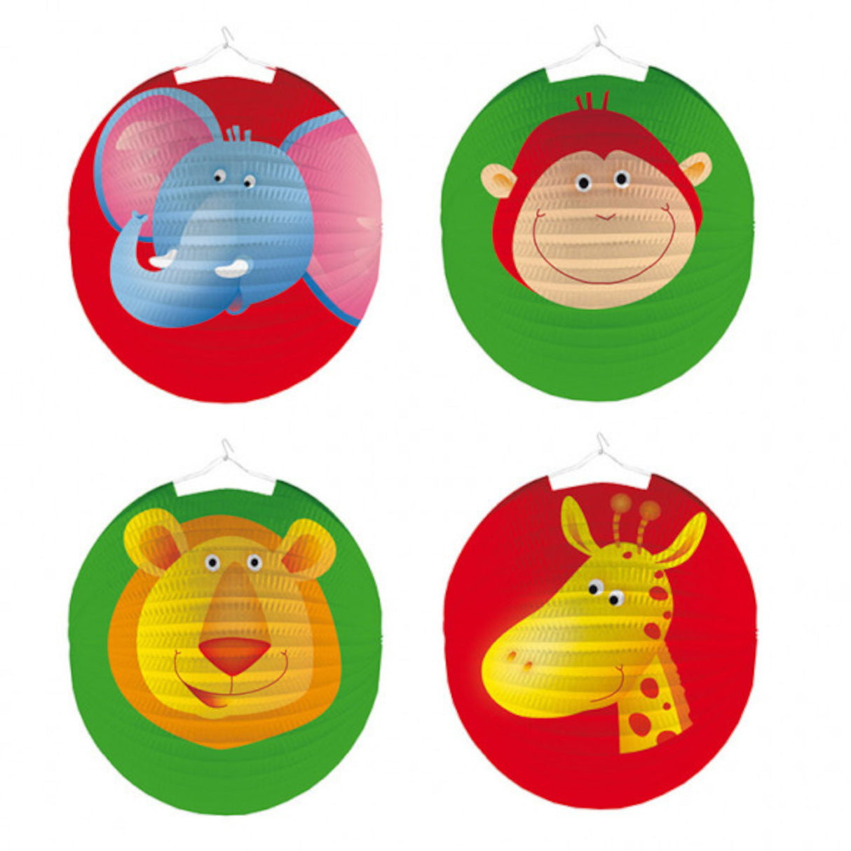 Drop Paper Lantern Safari 25cm Assorted