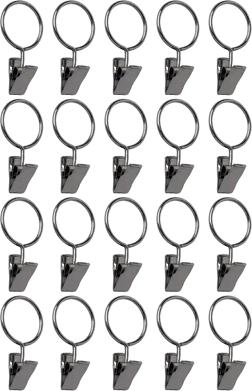 Pincer Clips Nickel Effect Pack of 20