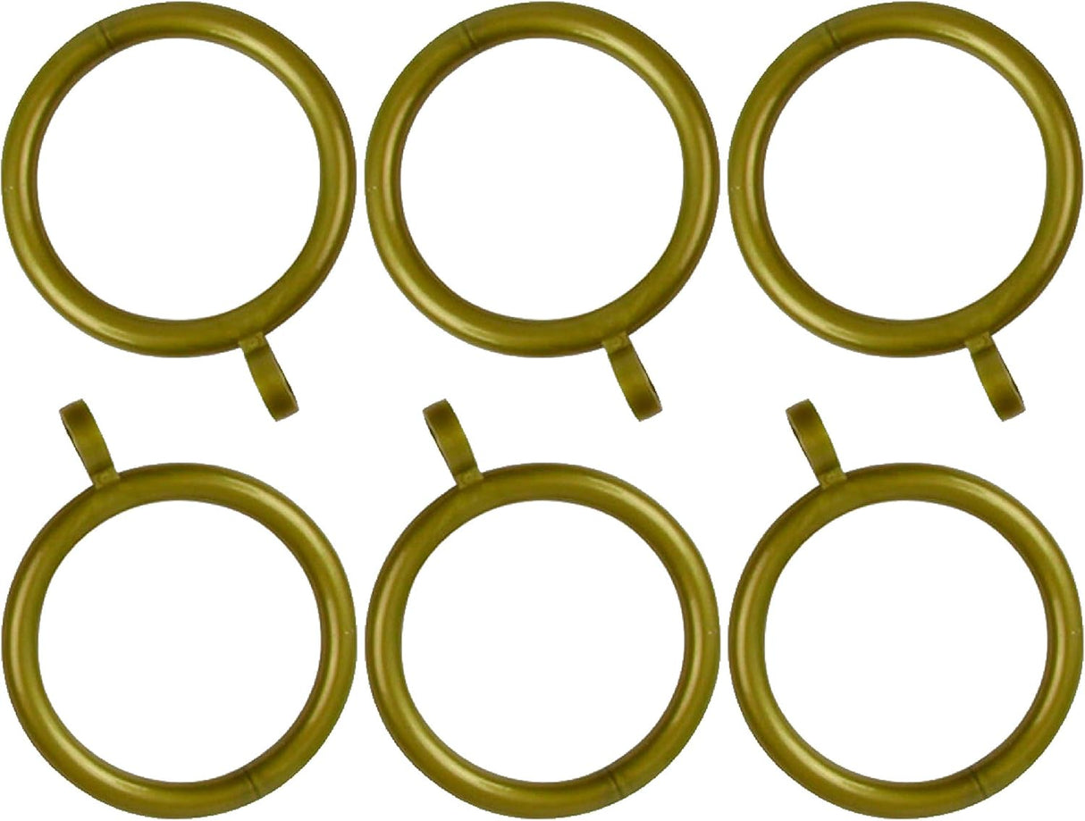 Curtain Pole Rings PVC Ring Pack of 6 Antique Golf Effect
