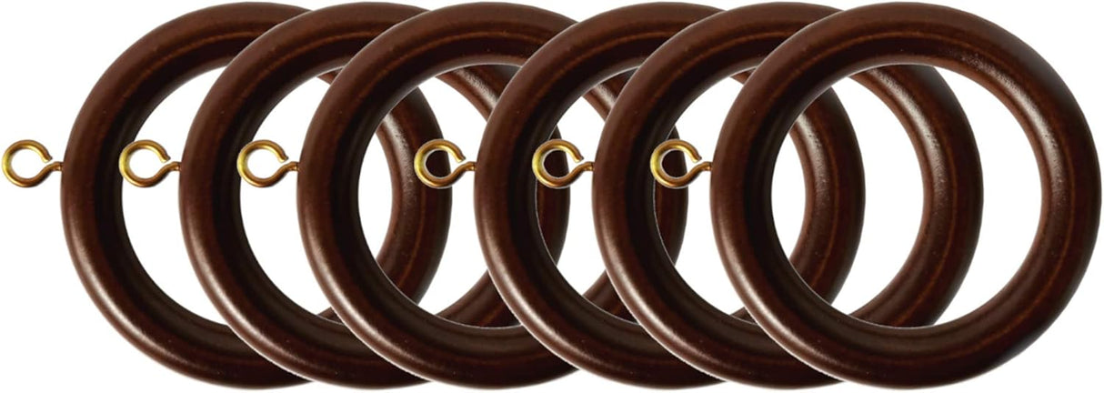 Wooden Curtain Pole Rings Pack of 6 Cherry Effect
To Fit 35mm Diameter Curtain Pole