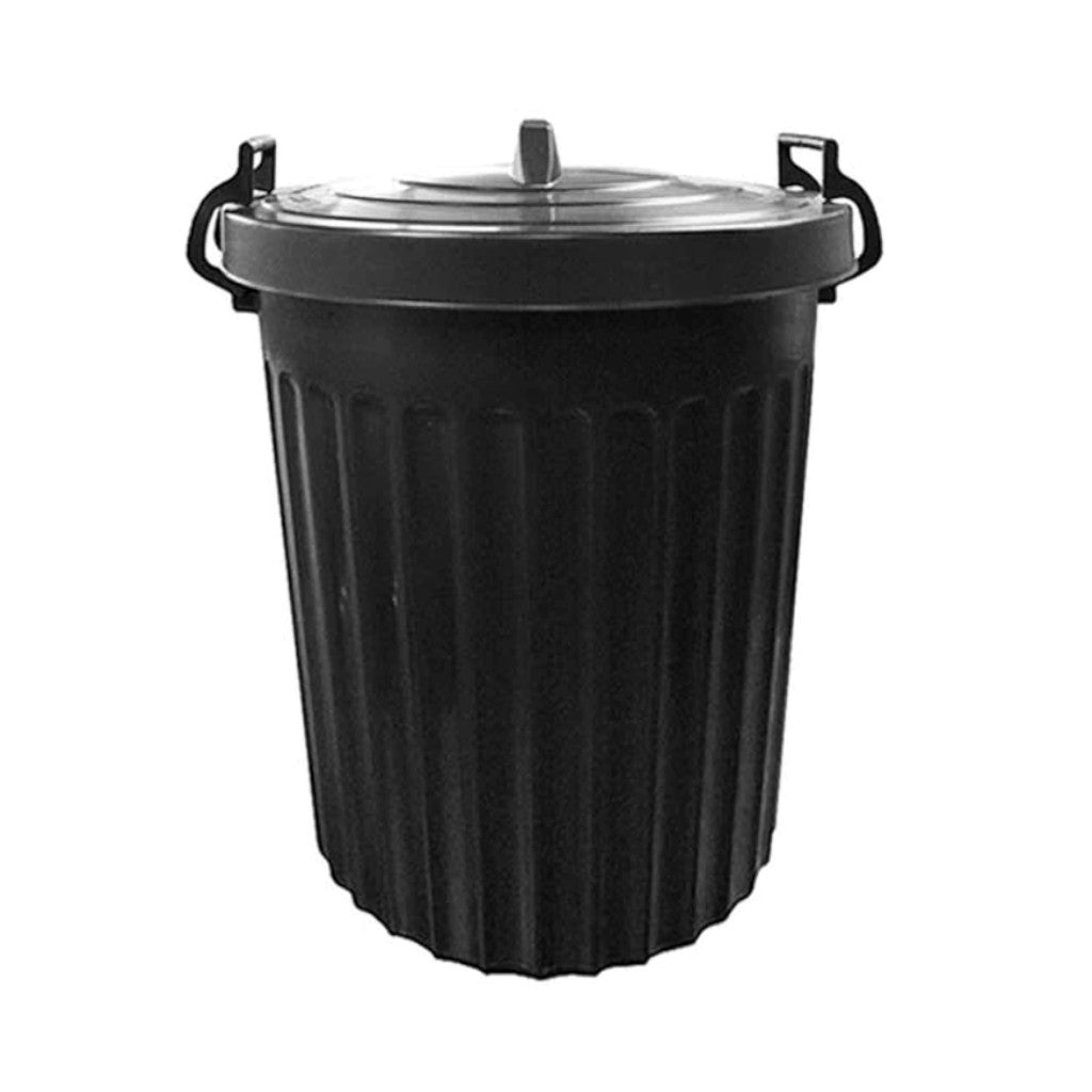 Dustbin & Clipped Lid Black 100 Litre