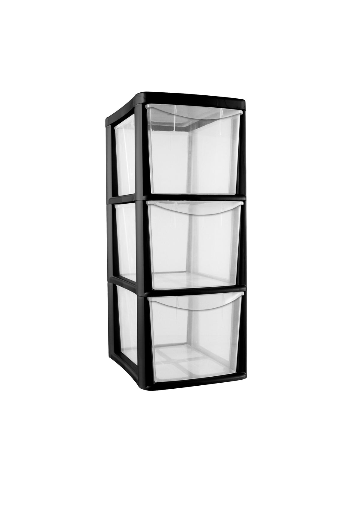 3-Drawer Tower Storage Unit - Available in Medium & Large Sizes, Silver & Black