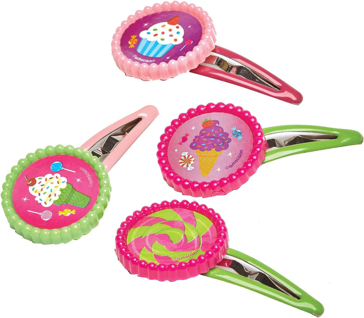 Pink Hair Clips Party Favor-4 Pcs